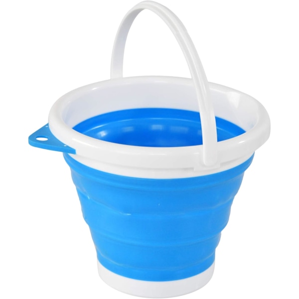 Ergonomisk Design Hopfällbar Hink, Med Tåligt Gummihandtag För Bekvämt Grepp Och Enkel Bärning, Idealisk För Camping, Fiske Och Städning