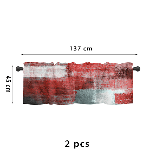 2-pack kappa fönsterbehandlingar, brun abstrakt modern konst mörkläggningsgardiner justerbara gardinkappor för fönster vardagsrum kök Ove Style 4