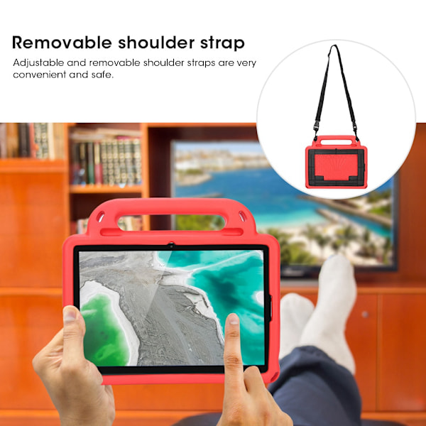 Skyddsfodral för surfplatta Huawei MediaPad M5/M6 10.8 tum AntiDrop EVA Barnvänligt (Röd)
