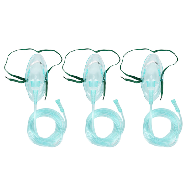 3Set Engångsmjuk Silikon Syrgasslang Mask Set Syretillförsel Utrustning Tillbehör Storlek L