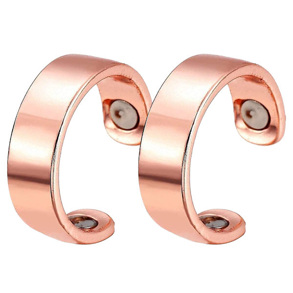 2-pack lymfdräneringsmagnetisk ring för viktminskning och bantning, elegant magnetisk öppen ring för män och kvinnor