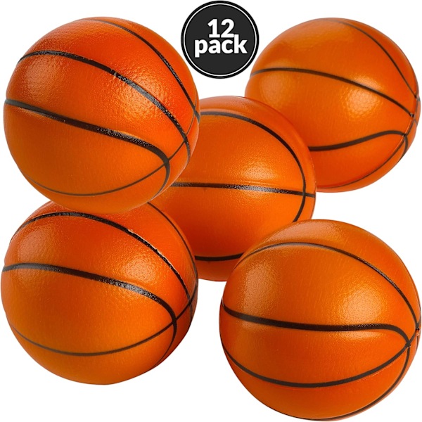 Miniatyr Basketboll i Skum för Inom- och Utomhuslek, Autentisk Realistisk Design, Högkvalitativt PU-material, Stressreducerande Leksak, Bedårande Design med Enkelt Grepp