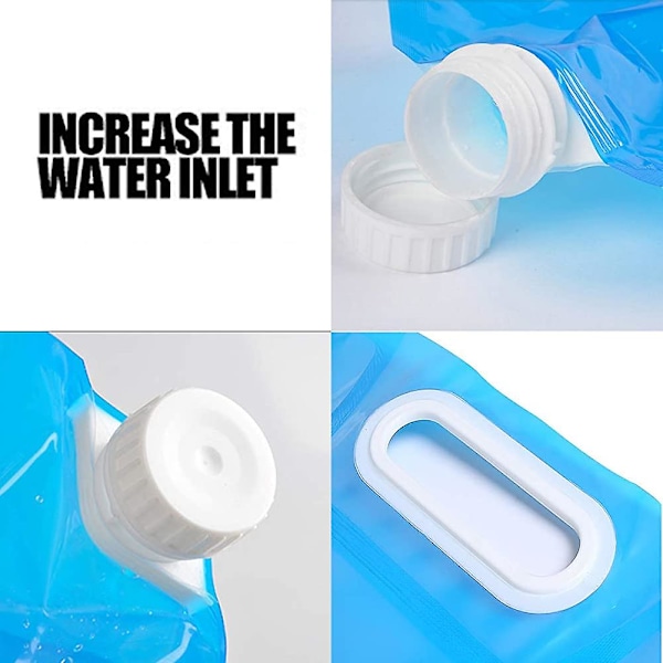 Vikbar Vattenbehållare, Portabel PE Material Läcksäker Design För Nödvattensförvaring, Återanvändbar Och Utrymmesbesparande, Hållbar Och Låg