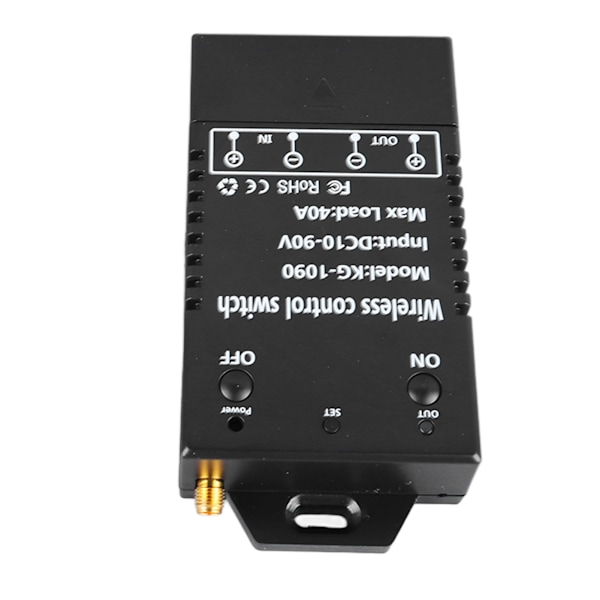 Trådløs fjernkontrollbrytersett DC12V til 90V Stabil høy effektivitet relé fjernkontrollbryter Bred bruk for pumpemotorer 1+1/KG1090+Antenne AB