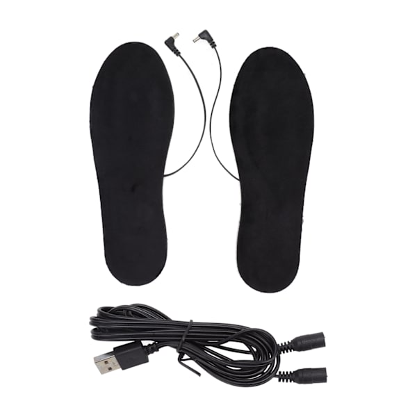 1 par elektriske oppvarmede innleggssåler USB oppvarmede termiske innleggssåler vaskbare skreddersydde hele føtter varme oppvarmede innleggssåler