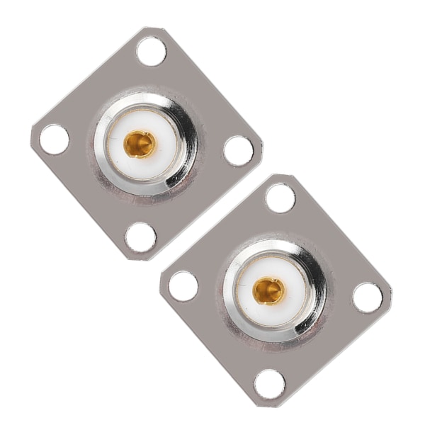 2 stk UHF hunn SO239 4 hull stikkontakt panel chassis RF koaksialadapterkontakt