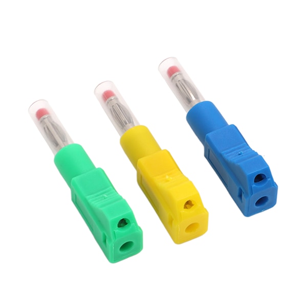 10 stk 4mm tilbaketrekbare bananplugg sveisebare testledninger ender CAT II 600V 32A 5 farger for 3C digitalt utstyr