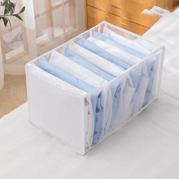 4 st lådarrangördelare, transparent, flexibel, för underkläder, smink, slipsar, strumpor