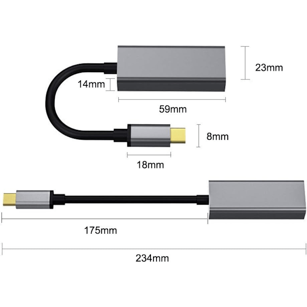 1Gbps LAN-adapter, Aluminiumlegeringshölje för förbättrat skydd, Plug & Play för omedelbar anslutning, Universell kompatibilitet med MacBooks,