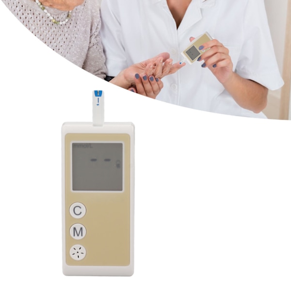 Blodsukkermåler Kit Bærbar Stemmemeddelelse Automatisk Diabetes Test Meter med Teststrimler til Hjemmets Egen Blodsukkermåling