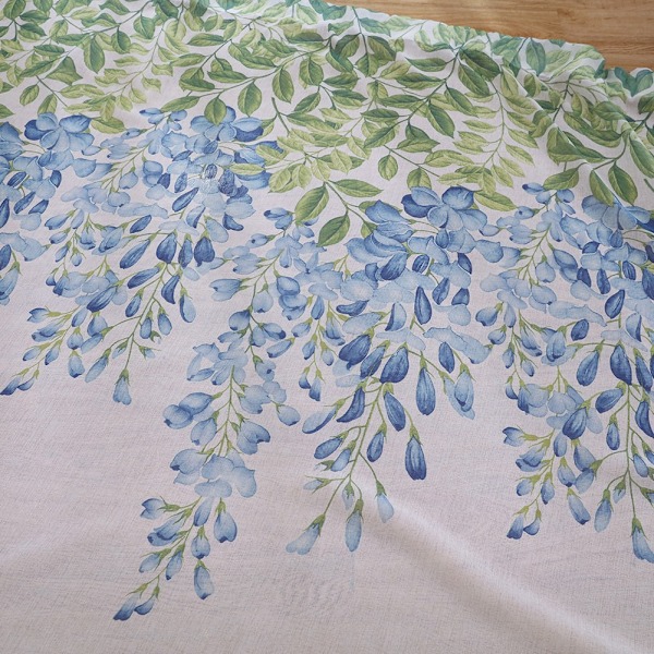 Polyester fönstergardin Valances Voile sovrum vardagsrum inredning (blå)