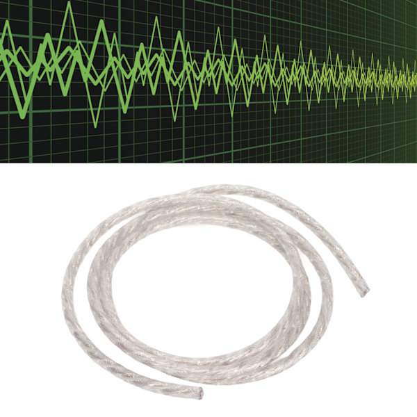 Høyttaler Signalkabel OFC Sølvbelagt Høy Fidelitet Lavt Tap Stereo Wire for Forsterker CD 6.5ft