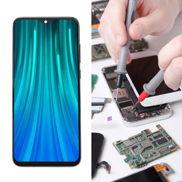 6,53 tums LCD-skärm LCD-skärm pekskärm ersättning för Xiaomi Redmi Note 8 Pro M1906G7I M1906G7G Elektrisk grå