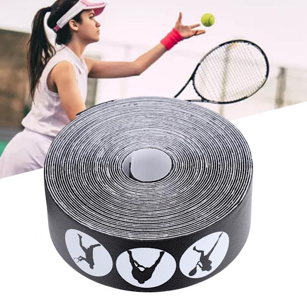 Tennis Racket Head AntiScratch Tape Racket Head Frame Guard PU Beskyttende Klistremerke(Svart )