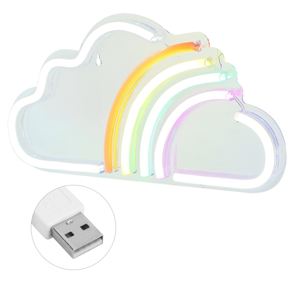 Neonljus USB-driven festivalväggdekor konst neon skylt ljus f