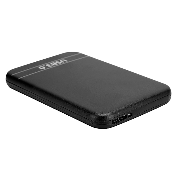 2,5 tommers harddiskveske bærbar ultra tynn SSD-kabinett med USB 3.0-grensesnitt for bærbar stasjon (svart)