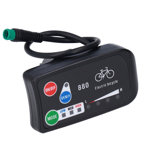 Sæt til konvertering af cykel til litiumbatteri 22A controller LED 880 display 1 til 2 forbindelsesledningssæt til 500W motor