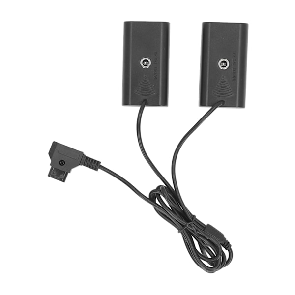 D Tap till NP F970 F570 F550 Dummy Batteri 2 i 1 DC Koppling LED Ljus Digitalkamera Dummy Batteri för Atomos Ninja V Monitor