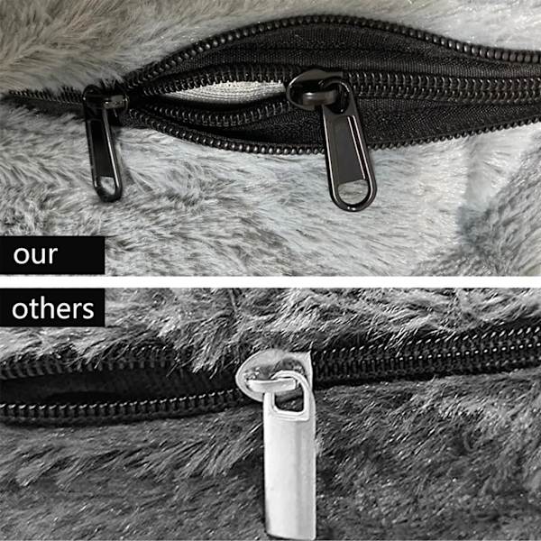 Mjuk sittpufföverdrag för vuxna (utan fyllning) Khaki 180*90cm