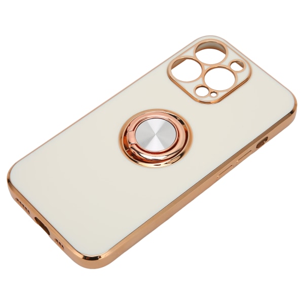 Mobiltelefondeksel Rose Gold Elektroplettering Ring Telefondeksel Damer Ultra Tynn Myk TPU Telefondeksel for IPhone 13 Pro