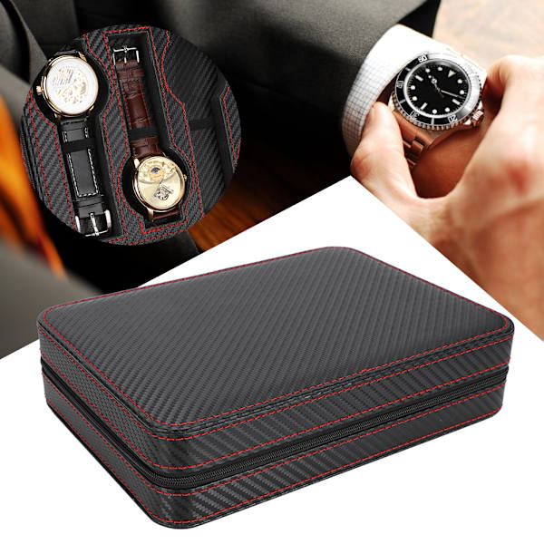 8 rutnät klockfodral arrangör armbandsur förvaringslåda smycken Disp