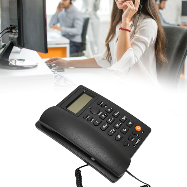 Corded Phone with Caller ID Speed Dial Mute Function Desktop Landline Phone Hands Free Calling Telephone Landline for Hotel Black