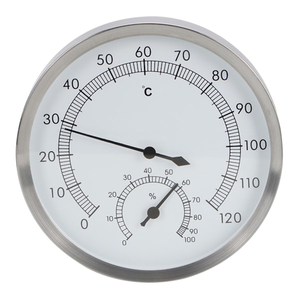 2 i 1 rustfrit dampbad sauna rum termometer hygrometer termo hygrometer indendørs