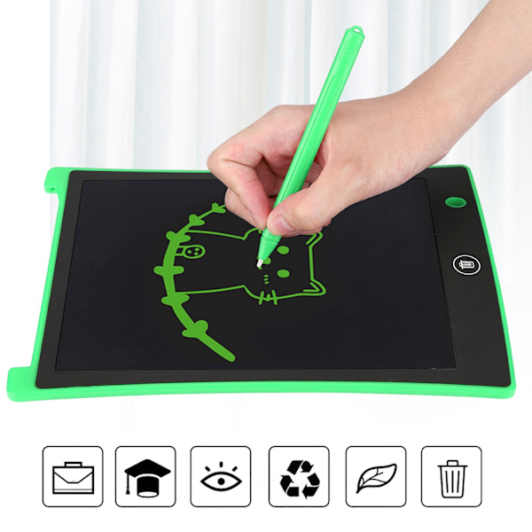 8,5-tums LCD-skärm Handskrift E-Writing Board Writing Business Drawing Tablet Memo Grön