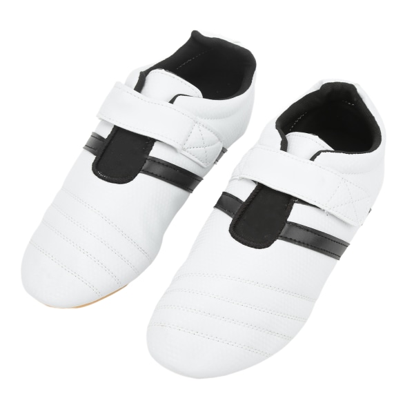 1 par Taekwondo sko kampsport sneakers boksning karate kung fu tai chi sko til mænd kvinder sorte striber