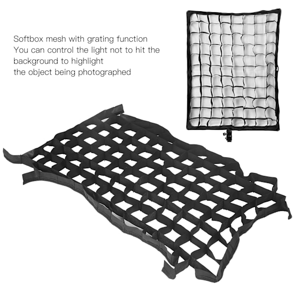 50x70cm Foldbar Softbox Cellular Grid Mesh til Fotografering Studio Tilbehør