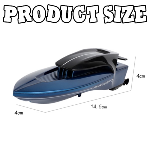 RC Båt Elektrisk Fjärrkontroll 2.4GHZ Hög Hastighet Snabb Hobby för Pool Sjö Barn Vuxna Leksak Present Blå