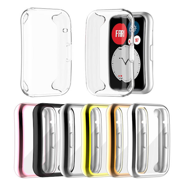 Etui Kompatibel med HUAWEI Watch FIT Full Cover Etui Skjermbeskytter Myk TPU ripebestandig Rundt Beskyttende Etui
