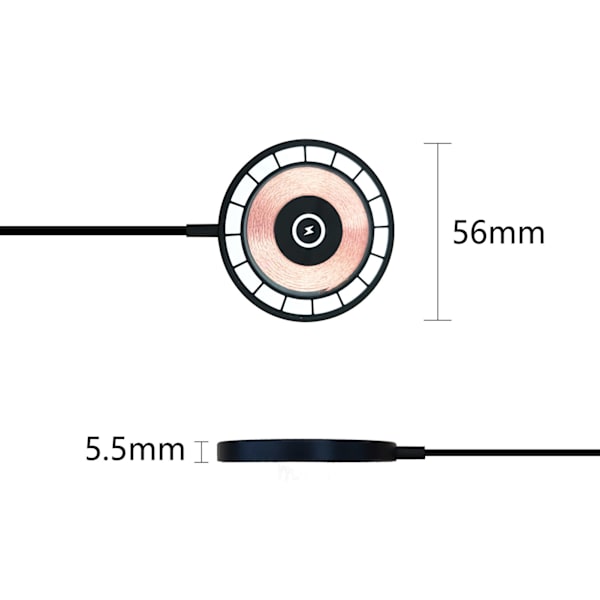 Magnetisk trådlös laddare 15W Typ C Telefonmagnetladdningsplatta för IOS Telefon 12 13Mini 14 Plus 12 13 14 Pro