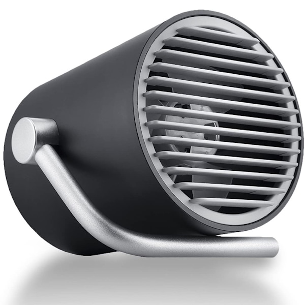 Portabel Twin Turbo Mini Skrivbordsfläkt, Solid Metallkonstruktion USB Portabel Driven Fläkt med Fint Galler för Säkerhet, Tyst Drift och Justerbar