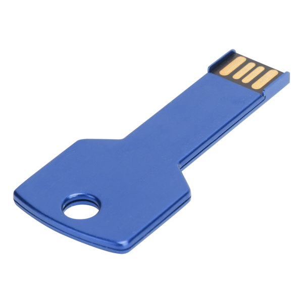 Blå USB Flash Drive Nøgleform USB Memory Disk Plug and Play U Disk til computer og bil