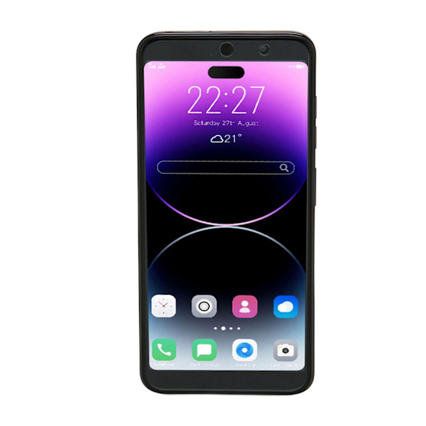 I14promax Smartphone för Android 11.0 6.1in 4GB RAM 64GB ROM MT6889 Mobiltelefon Stöd Främre 8MP Bakre 16MP 1440x3040 100‑240V Svart