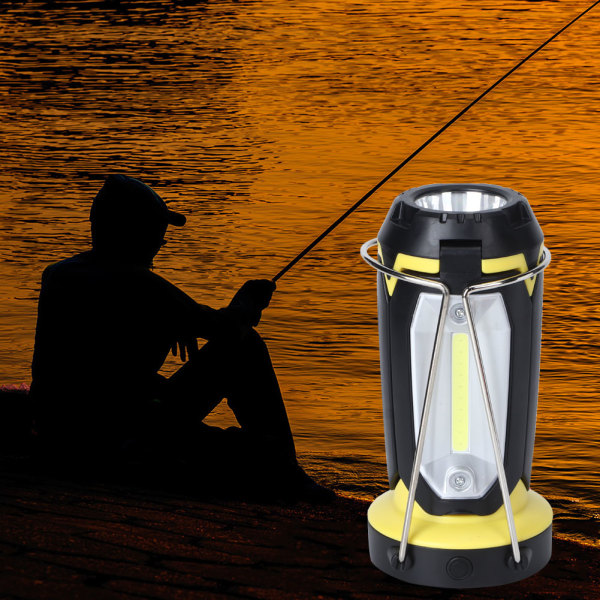 LED Camping Lykt Multi Funksjon COB Bærbar LED Lommelykt C