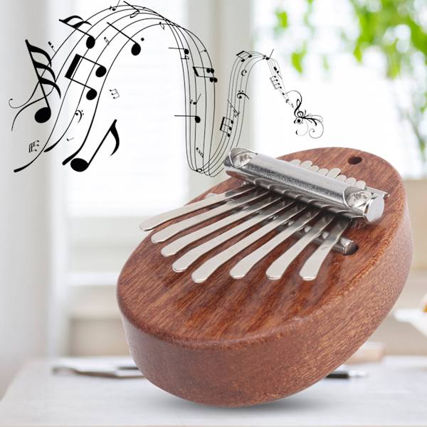 Miniatyr tummepiano söt bärbar fingerkalimba med 8 tangenter för barn vänner på semester