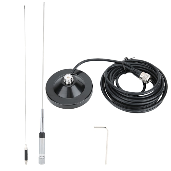NL-770R Dobbeltbånds Antenne Høj Forøgelse Bilradio Station Antenne Kit 144/430MHz UHF Stik