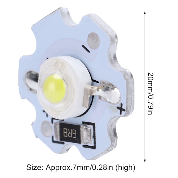 25 st 5V LED-chips 200LM 1W hög effekt LED-lampor pärlor för DIY belysningsarmaturer