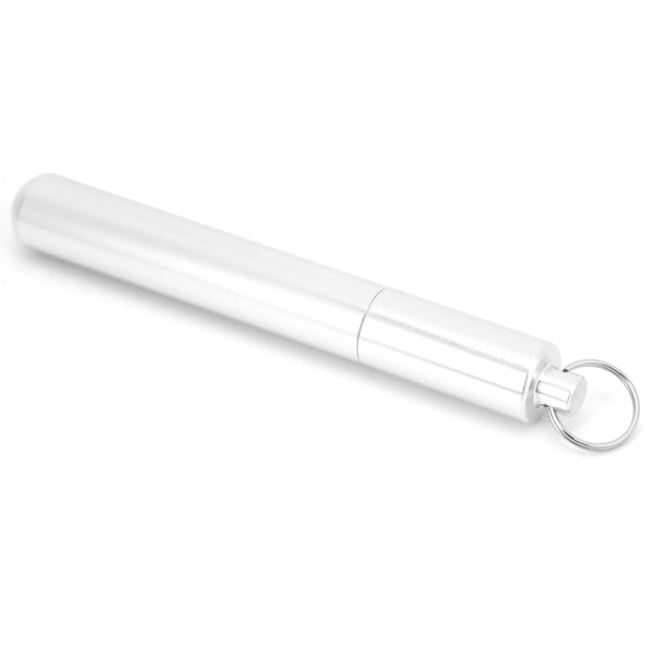 Bärbar Tandpetarebehållare, Elegant Design i Aluminiumlegering, Lättviktig och Hållbar, Vattentät Försegling, Multifunktionell Box med Nyckelringsfäste