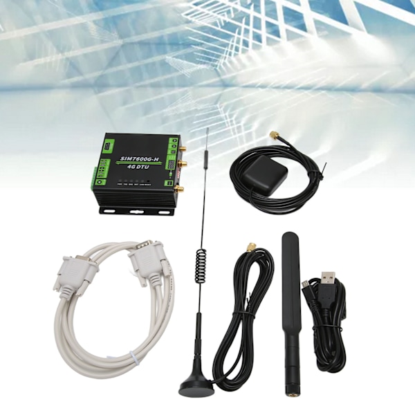 SIM7600G H 4G DTU-modul LTE Global Universal Industriell Klasse 4G DTU-modulkort for USB UART RS232 RS485 100‑240V EU-kontakt