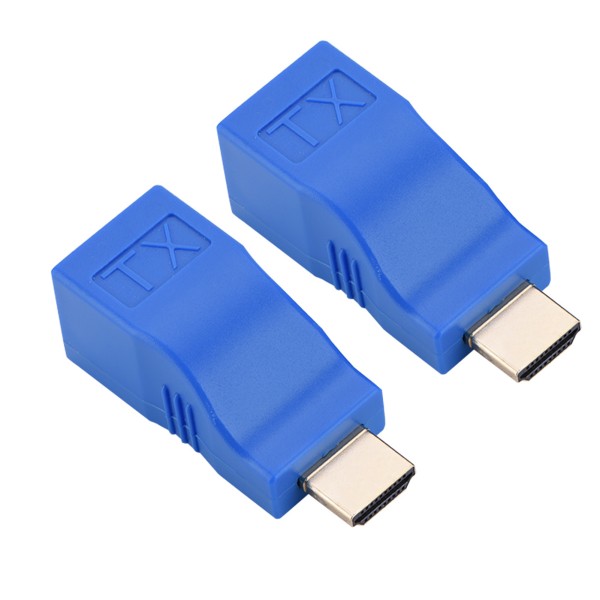 1 par HDMI-forlengeradapter RJ45 Signalforsterkning Sender Mottaker 30 meter
