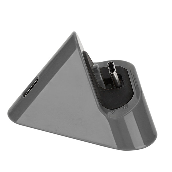 Bärbar triangulär typ C laddningsbas i metall för Switch / Lite-värd (grå)