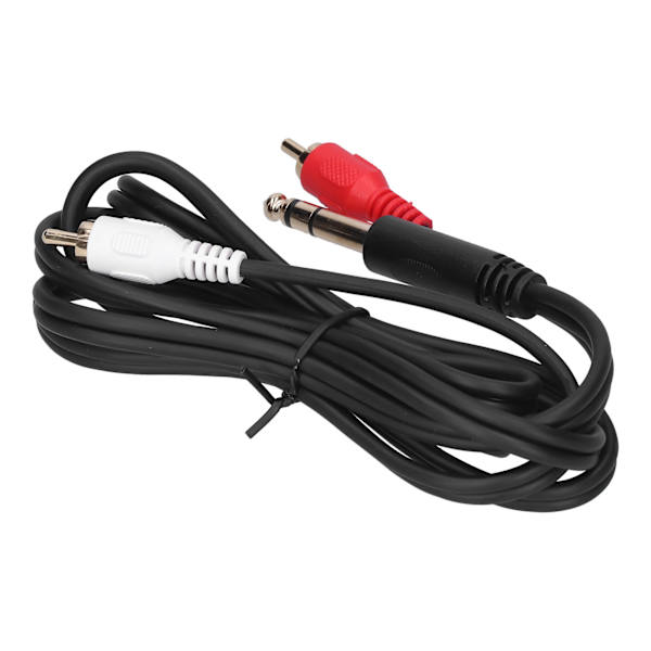 1,5M/4,9ft 6,35mm forgyldt stik han til dobbelt RCA han lydkabel stik ledning
