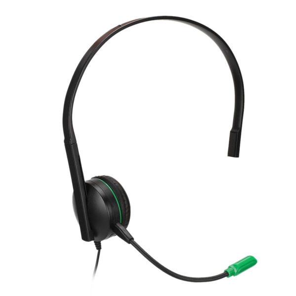 Ensidig headset hodemontert gaming hodetelefon for XBOX one svart grønn