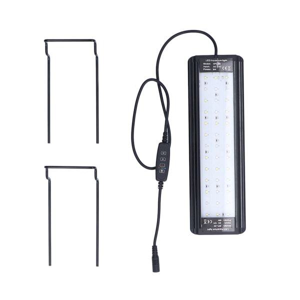 Full Spectrum 6W LED Akvarielys 10 Justerbar Lysstyrke Fis