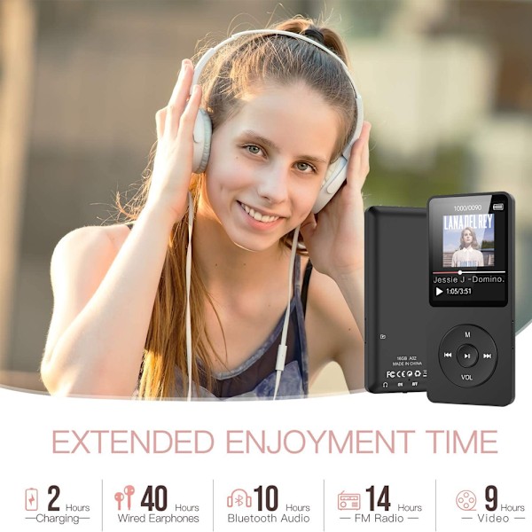 Kortti MP4-soitin Mini MP3-opiskelijan Walkman 8G-koneen tallennustila