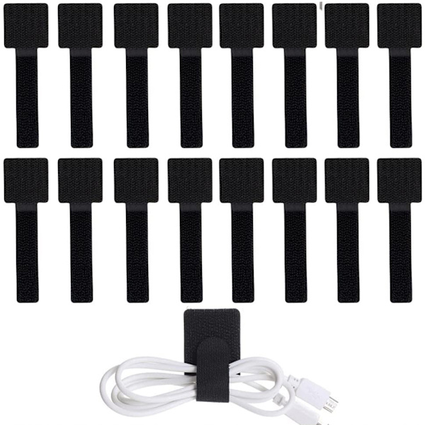 USB-kabelarrangør Nylon borrelås kabelvikling Skrivebordsadministrasjonsklips Kabelholder for musehodetelefonledning Organizer