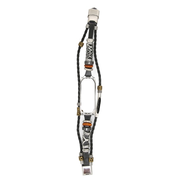 Retro skinnreim for håndleddet til Xiaomi Mi Band 5/6 NFC Mote DIY Oppgrader armbånd